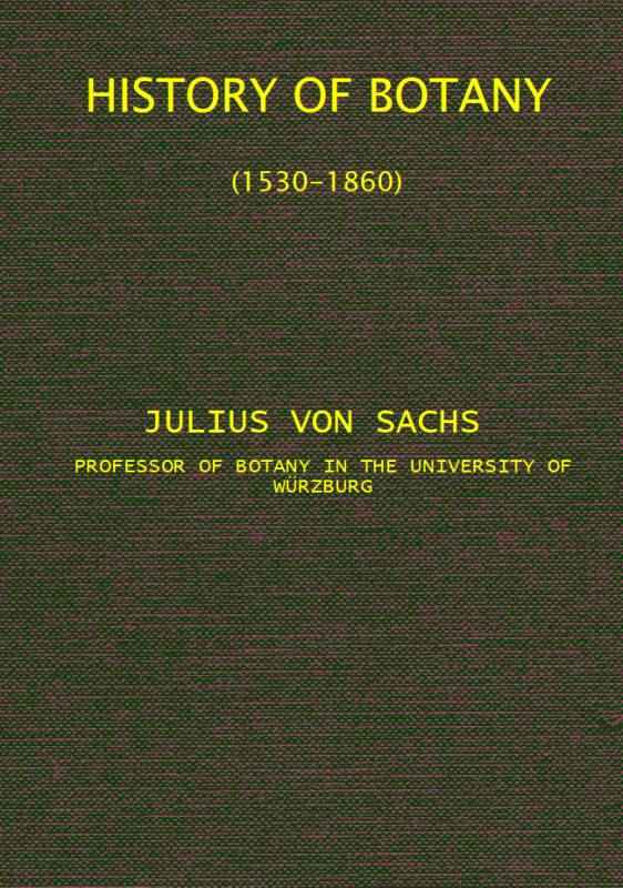 History of Botany (1530-1860) cover