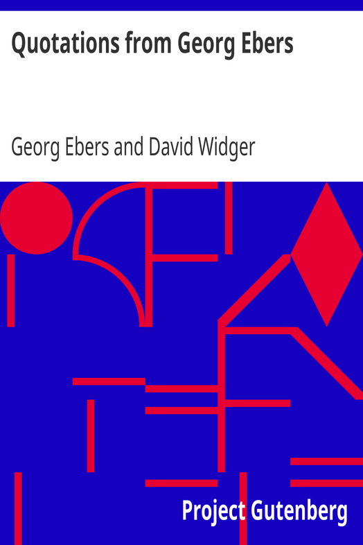 Quotations from Georg Ebers cover