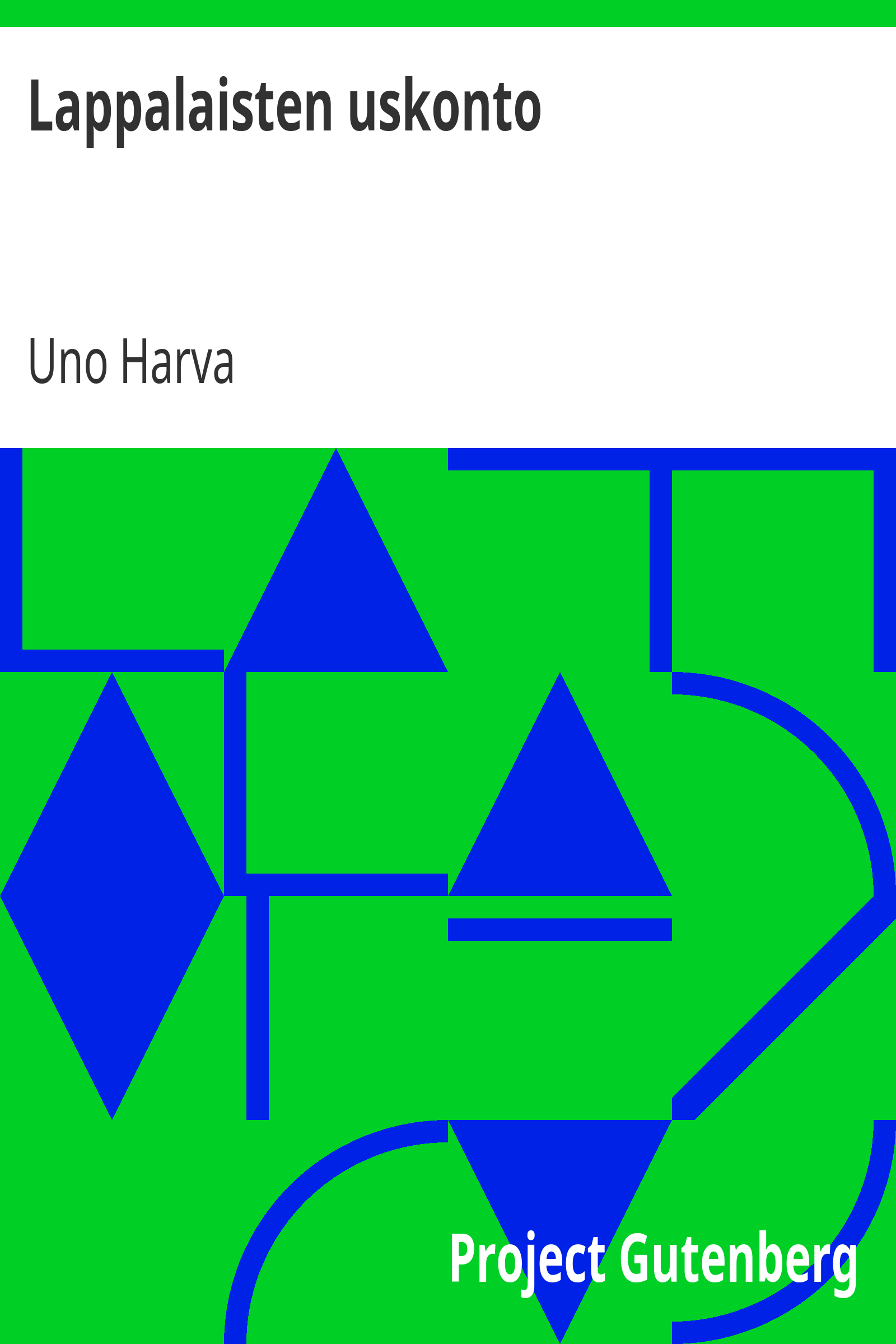 Lappalaisten uskonto cover