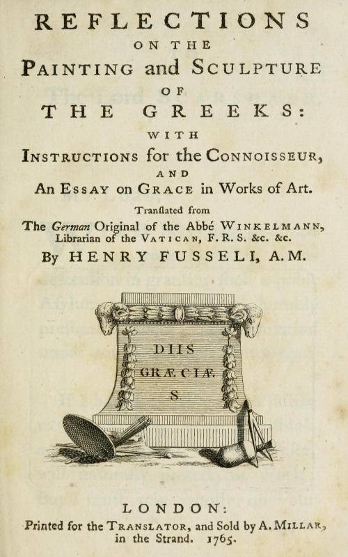 Reflections on the painting and sculpture of the Greeks cover