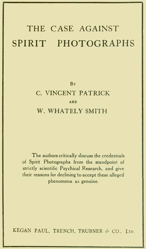 The Case Against Spirit Photographs cover