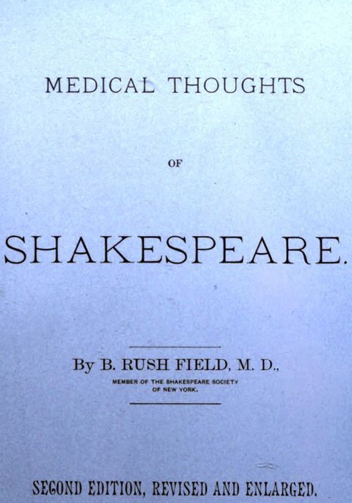 Medical Thoughts of Shakespeare cover