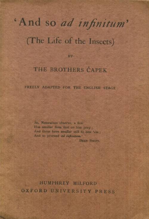 'And So Ad Infinitum' (The Life of the Insects) / An Entomological Review, in Three Acts, a Prologue and an Epilogue cover