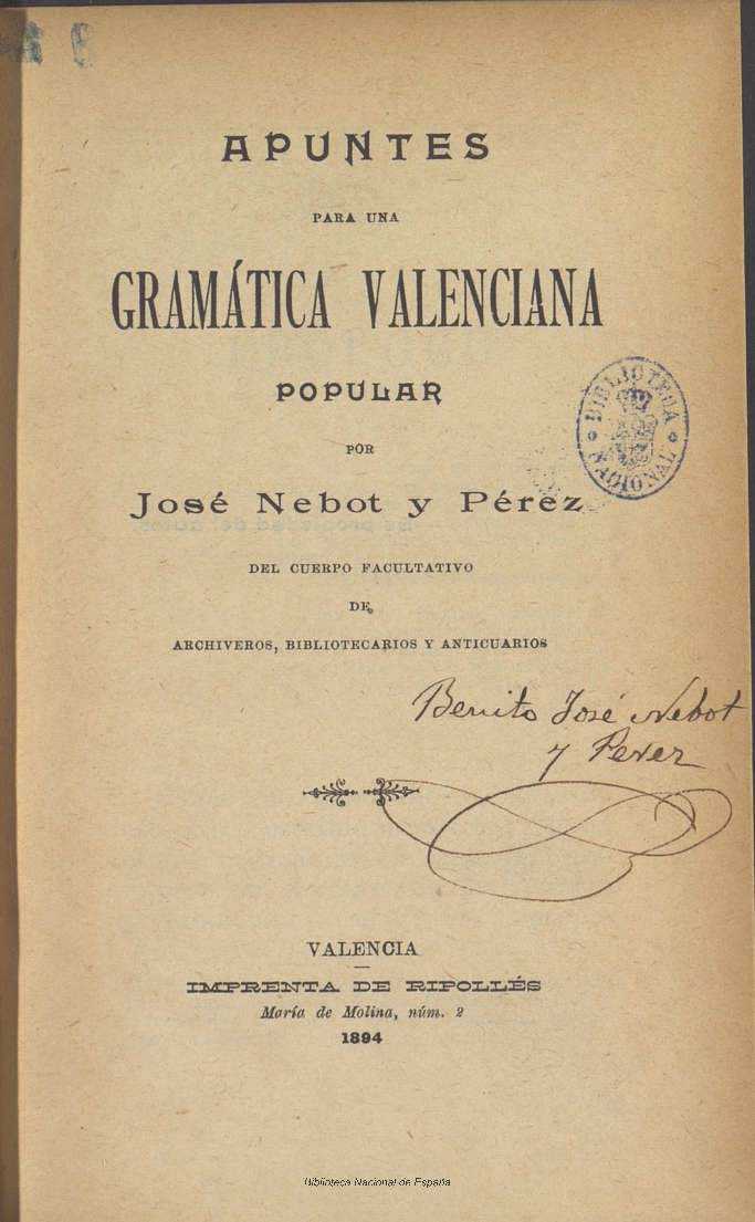 Apuntes para una Gramática Valenciana Popular cover