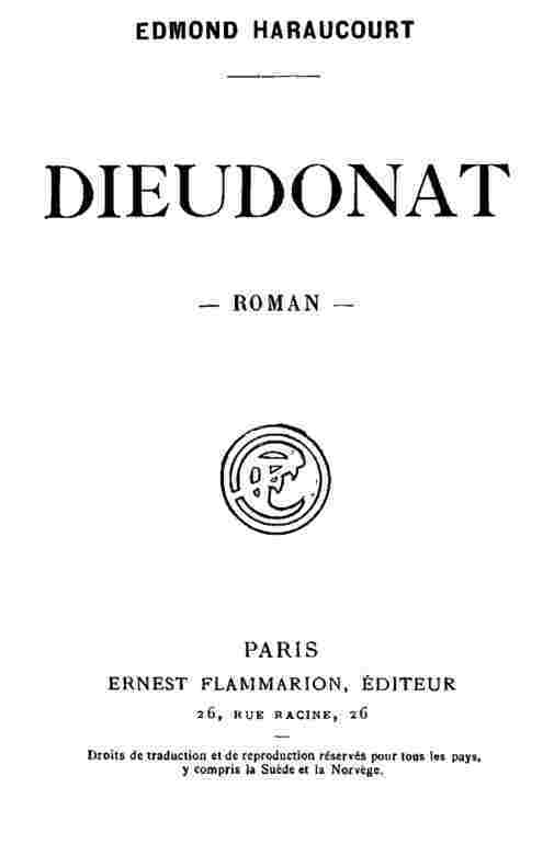 Dieudonat: Roman cover