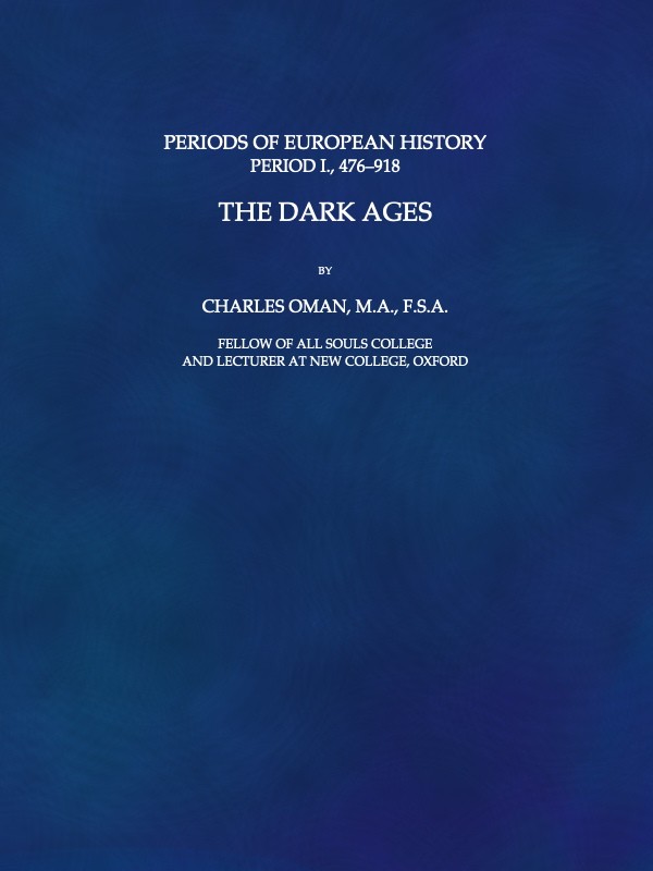 The Dark Ages, 476-918 cover