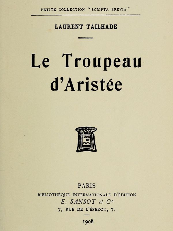 Le Troupeau d'Aristée cover