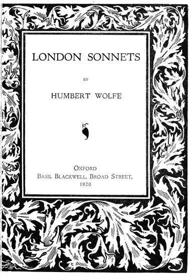 London Sonnets cover