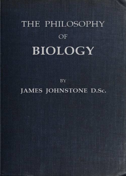 The philosophy of biology cover