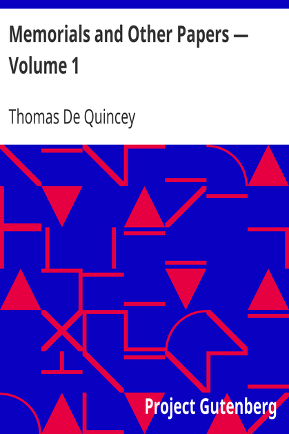 Memorials and Other Papers — Volume 1 cover