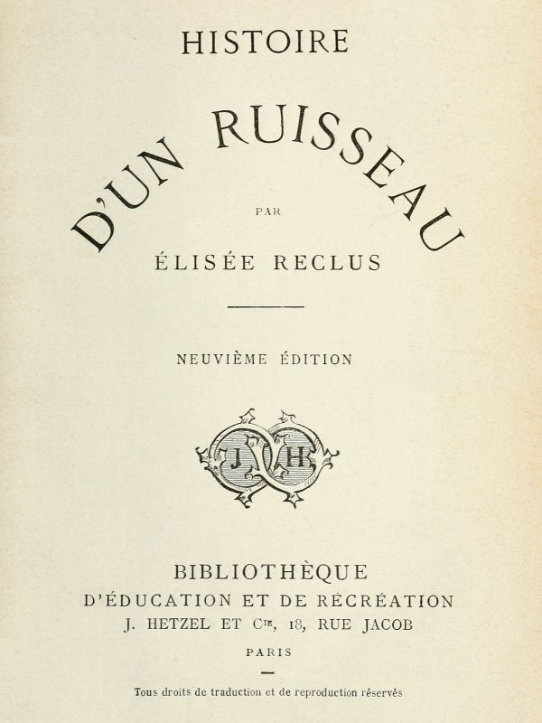 Histoire d'un ruisseau cover