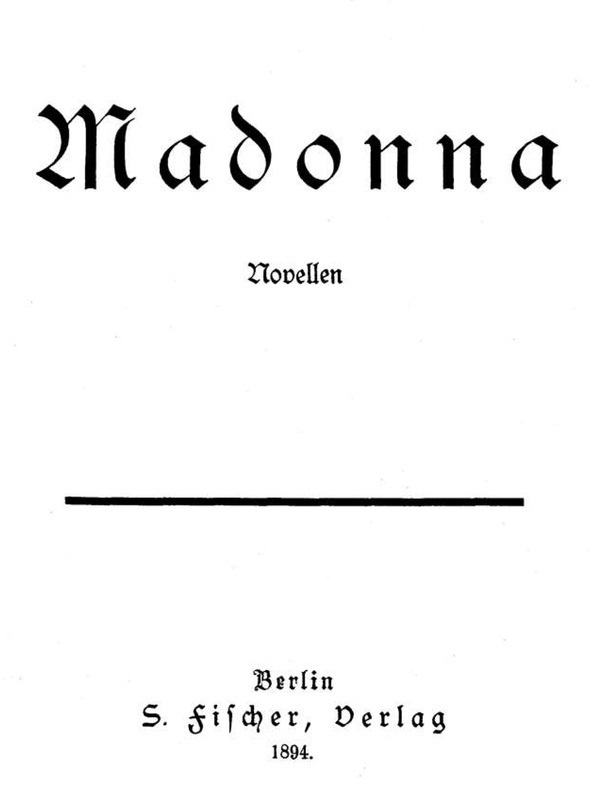 Madonna: Novellen cover