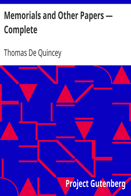 Memorials and Other Papers — Complete cover