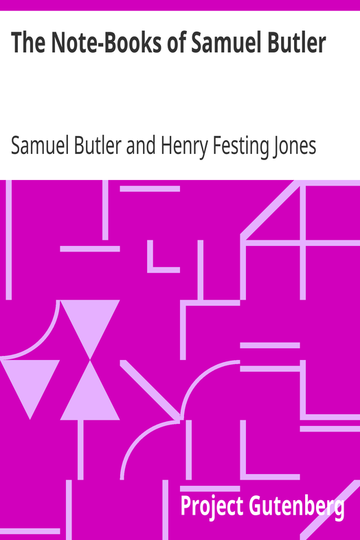 The Note-Books of Samuel Butler cover