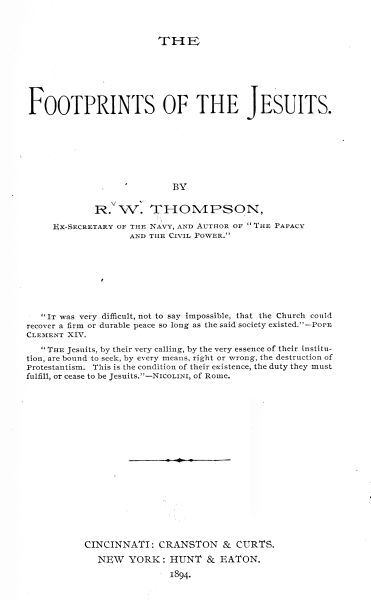 The Footprints of the Jesuits cover