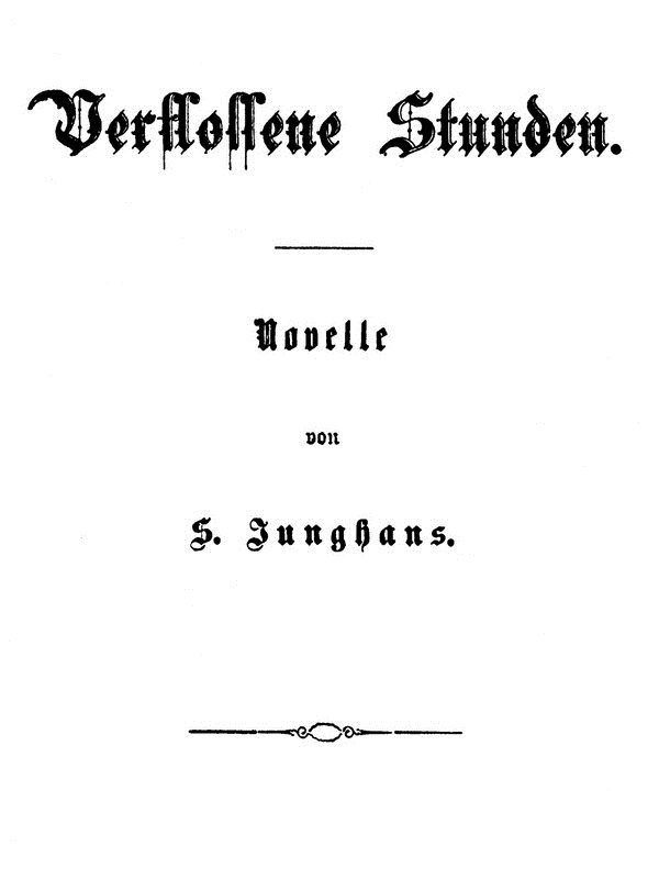 Verflossene Stunden: Novelle cover