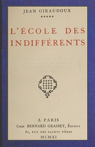 L'École des indifférents cover