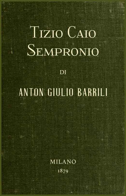 Tizio Caio Sempronio: Storia mezzo romana cover