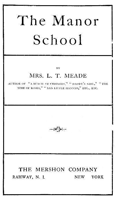 The Manor School cover