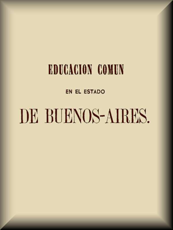 Educación común en el Estado de Buenos-Aires cover