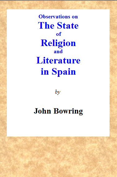 Observations on the State of Religion and Literature in Spain cover