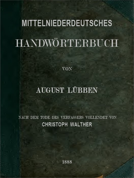 Mittelniederdeutsches Handwörterbuch cover
