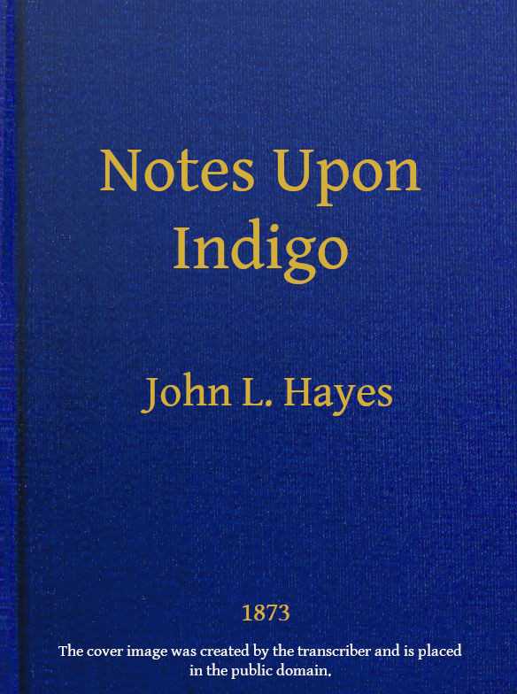 Notes Upon Indigo cover