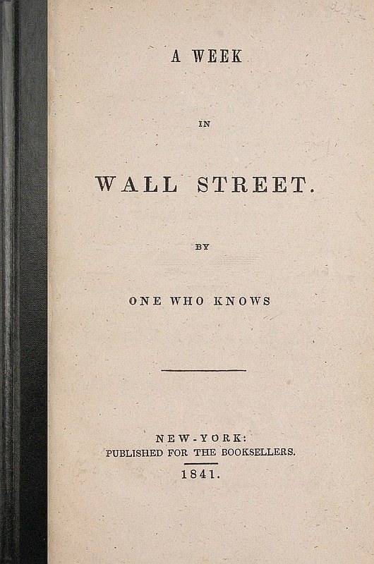 A Week in Wall Street / By One Who Knows cover