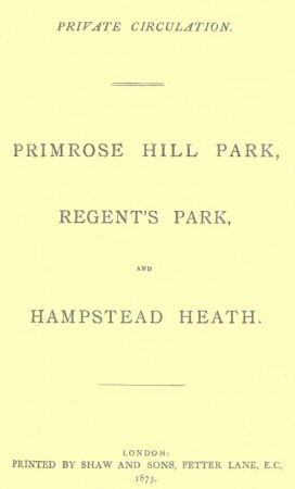 Primrose Hill Park, Regent's Park, and Hampstead Heath cover