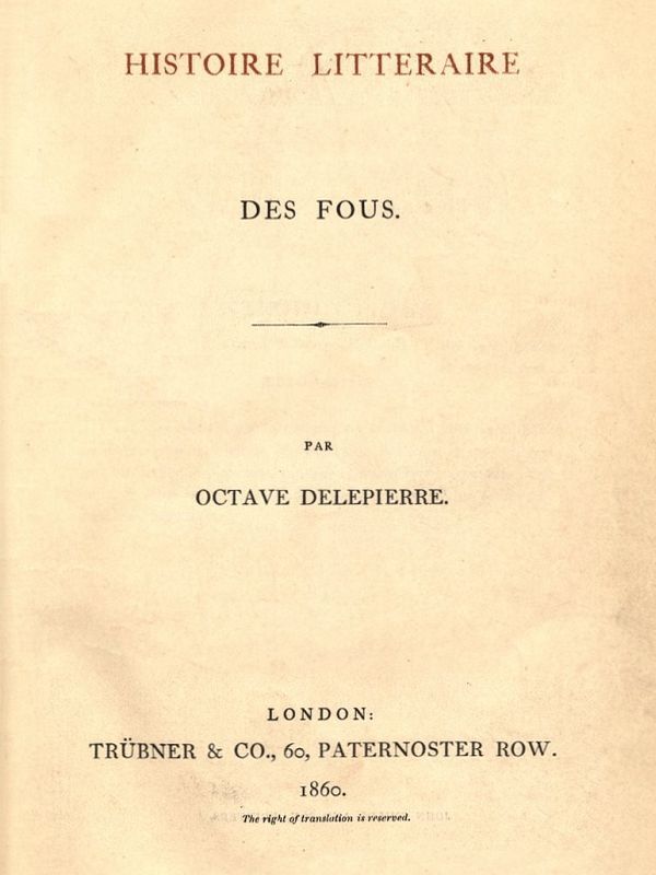 Histoire littéraire des Fous cover