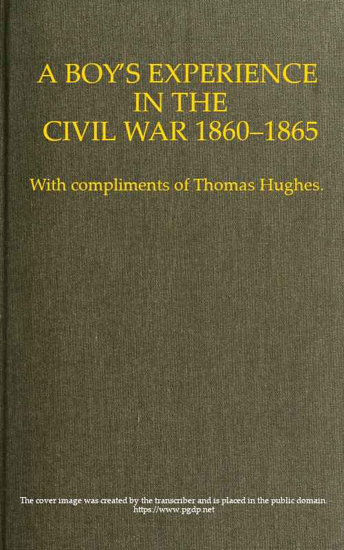 A Boy's Experience in the Civil War, 1860-1865 cover