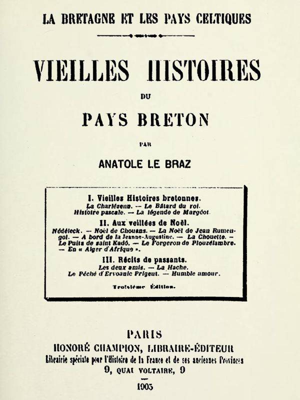 Vieilles Histoires du Pays Breton cover