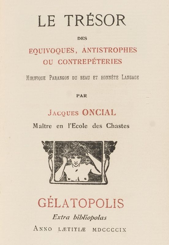 Le trésor des équivoques, antistrophes, ou contrepéteries cover