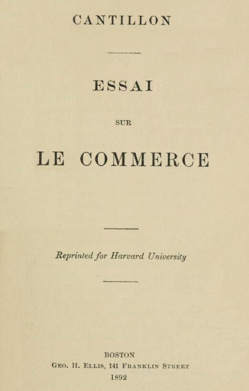 Essai sur le commerce cover