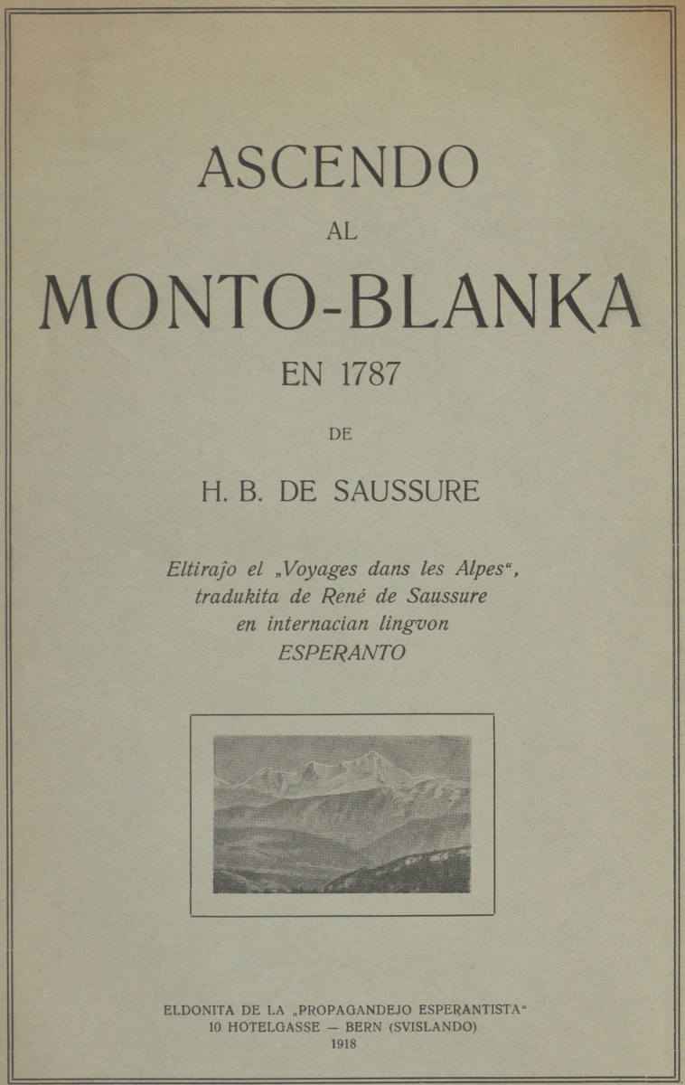 Ascendo al Monto-Blanka en 1787 cover