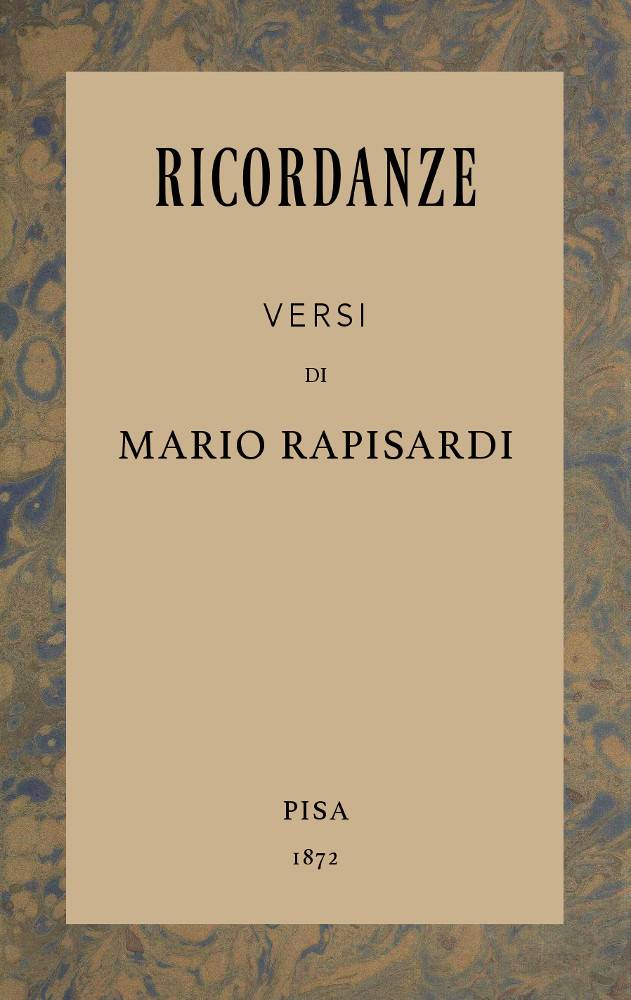 Ricordanze cover