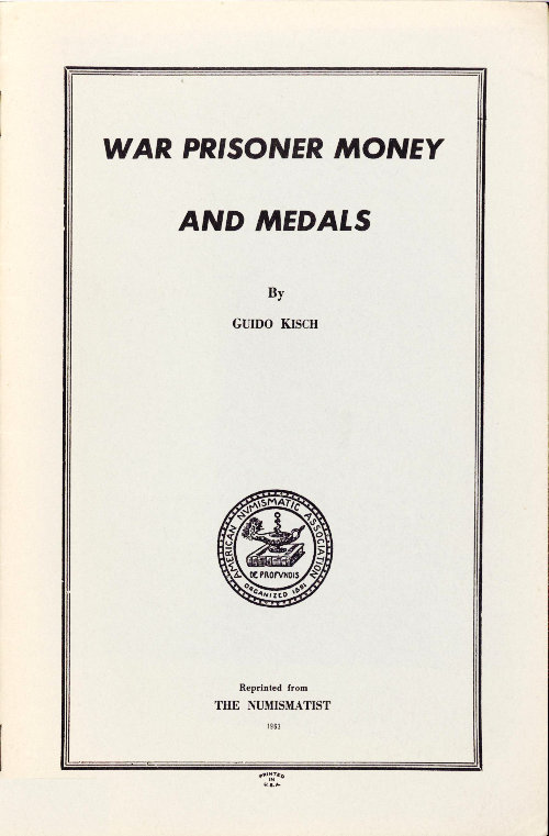 War Prisoner Money and Medals cover
