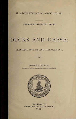 Ducks and Geese: Standard Breeds and Management cover