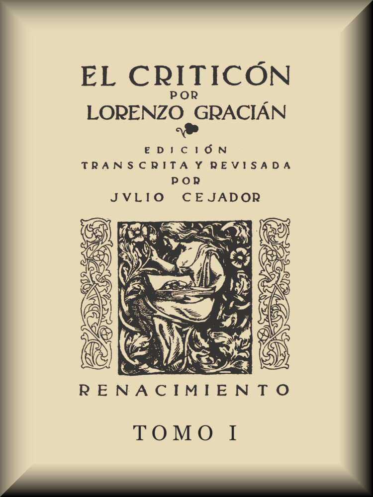 El criticón (tomo 1 de 2) cover