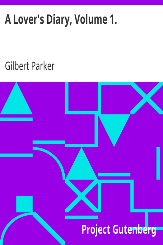A Lover's Diary, Volume 1. cover