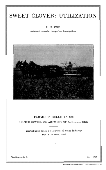Sweet Clover: Utilization cover