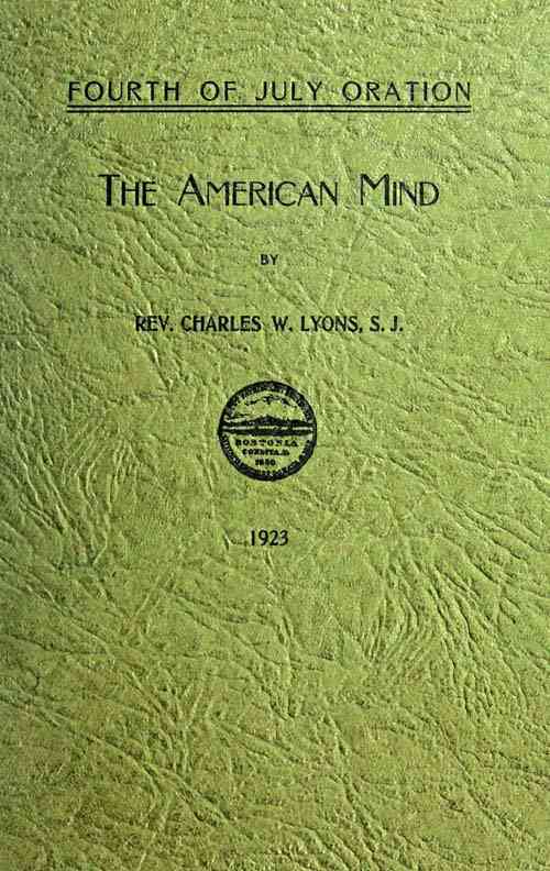 Oration: The American Mind cover