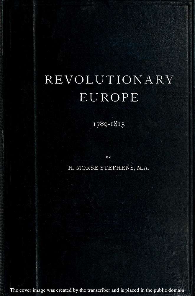 Revolutionary Europe, 1789-1815 cover