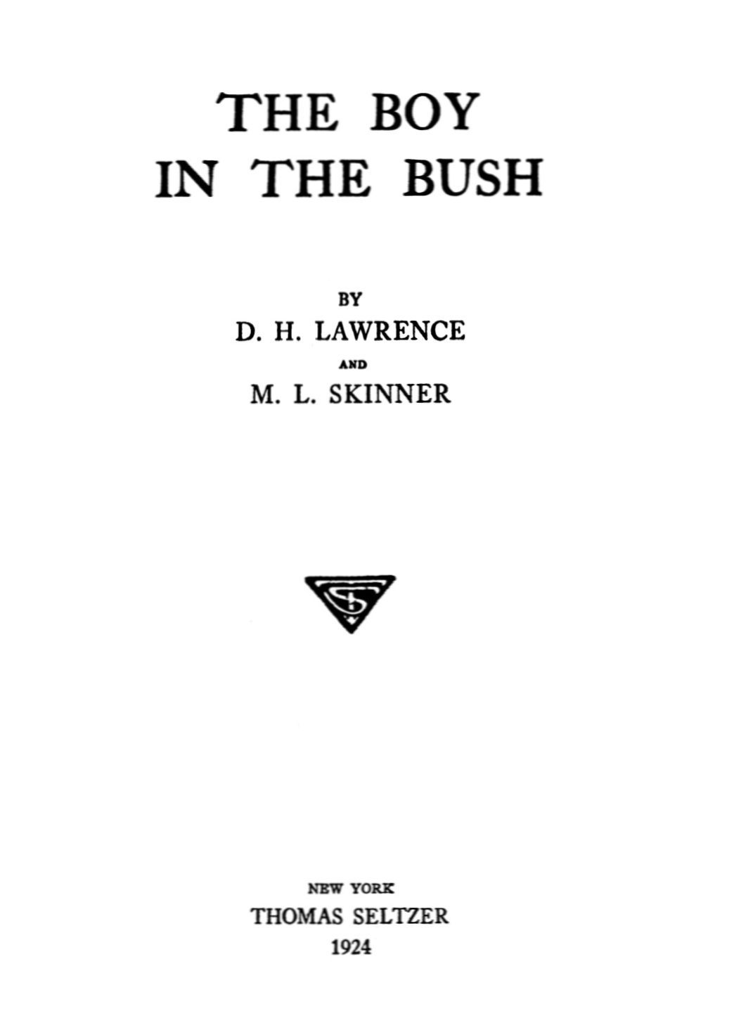 The Boy in the Bush cover