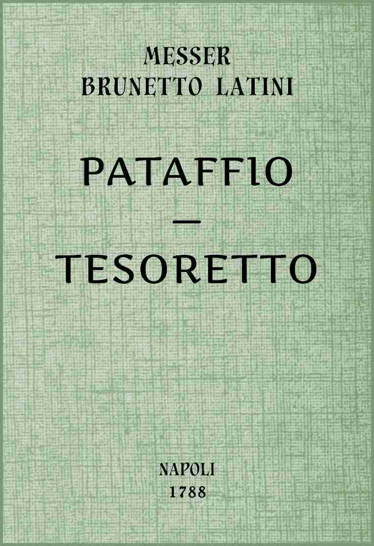 Pataffio - Tesoretto cover