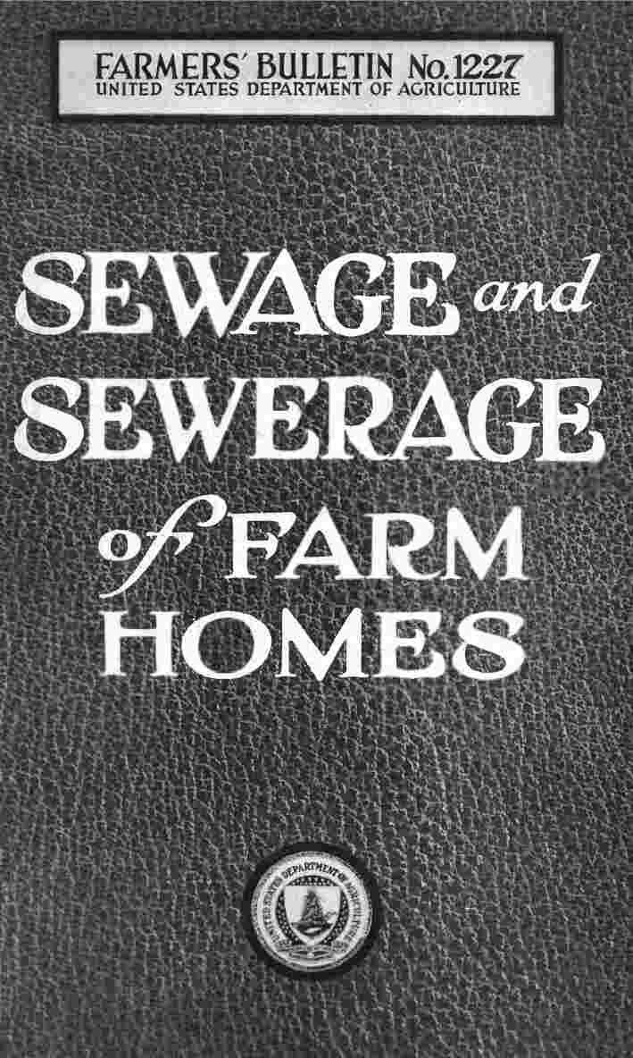 Sewage and sewerage of farm homes [1922] cover