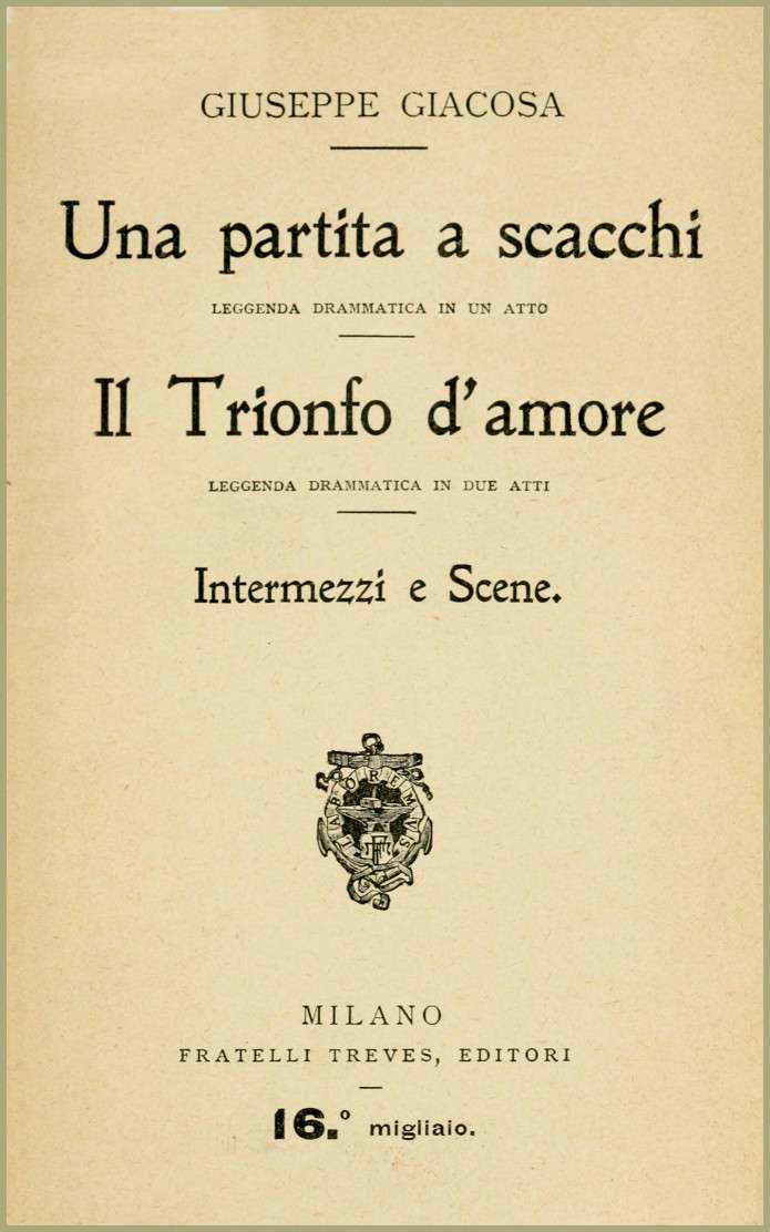 Una partita a scacchi; Il Trionfo d'amore; Intermezzi e scene cover