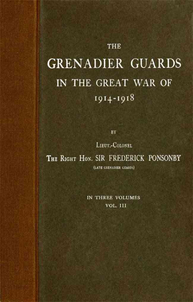 The Grenadier Guards in the Great War of 1914-1918, Vol. 3 of 3 cover