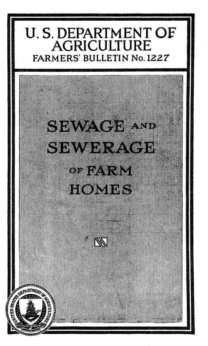 Sewage and sewerage of farm homes [1928] cover
