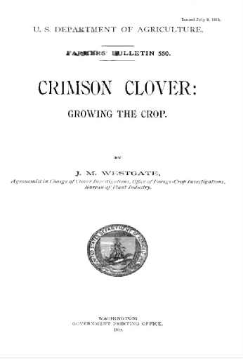 Crimson Clover: Growing the Crop cover